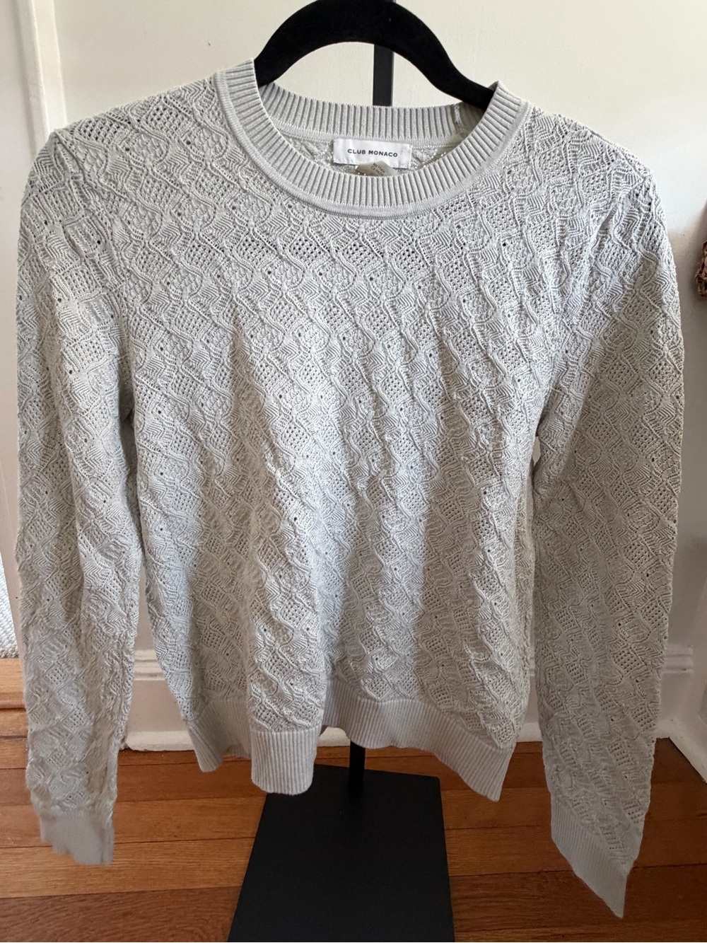 Club Monaco Light Gray Women's Knit Sweater - Small